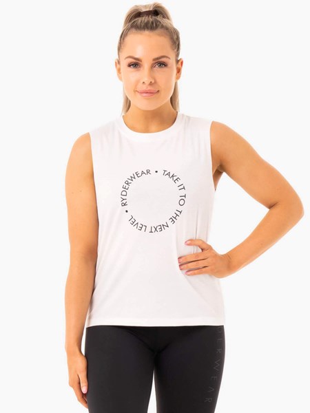 Ryderwear Ladies Baller Tank Białe | SETVWQ067