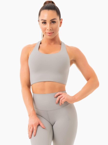 Ryderwear NKD Sports Bra Szare | DYVIAR763